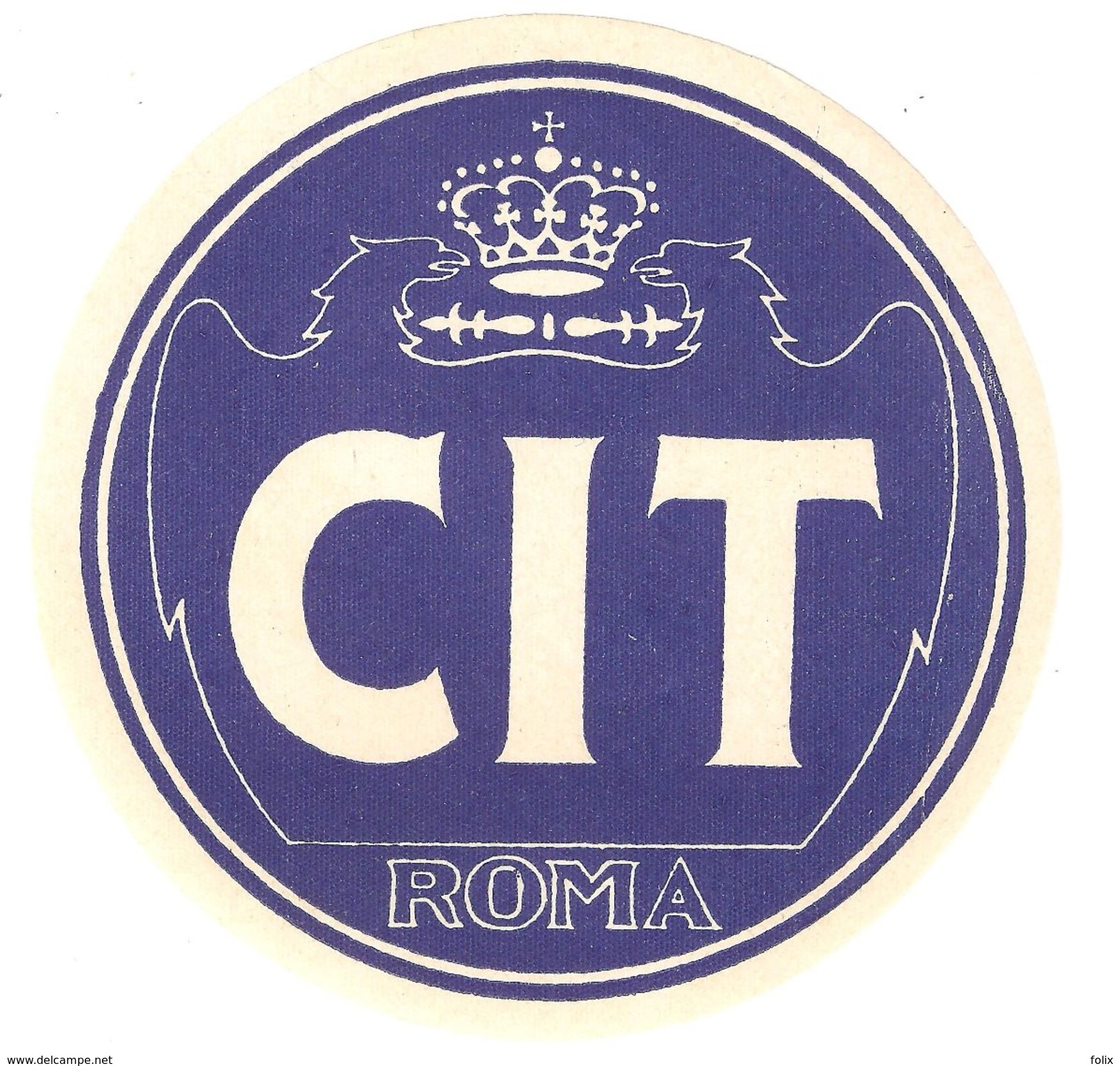 Luggage Label / Etiquette Bagage - CIT Roma - Self Adhesive - Etiquettes D'hotels