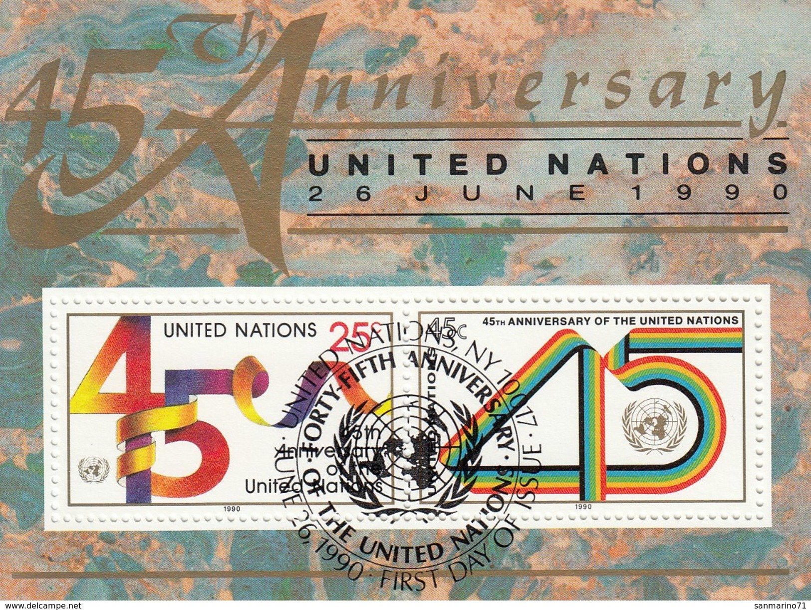 UNITED NATIONS New York Block 11,used - Used Stamps