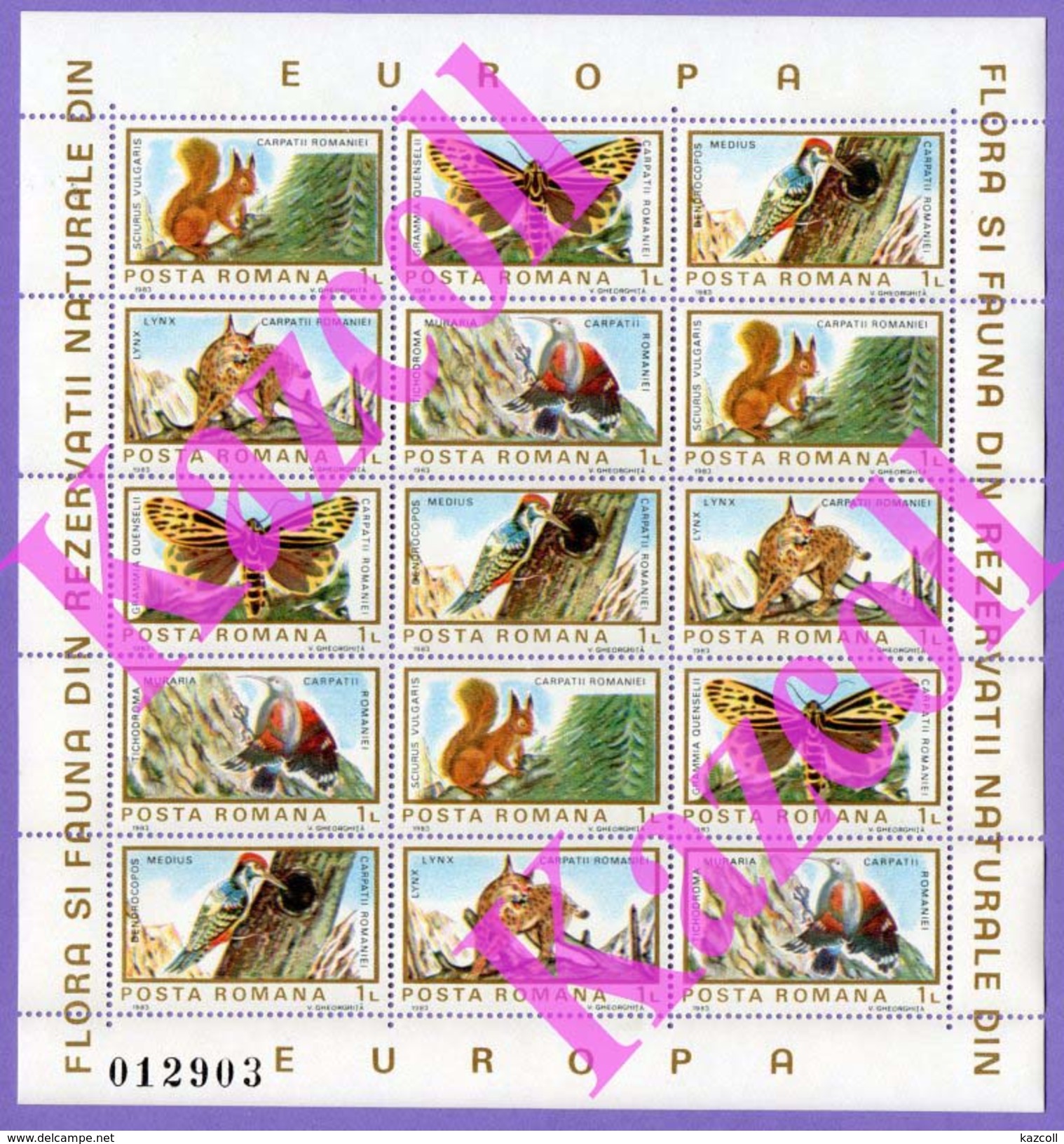 Romania 1983. Fauna,  Animals, Birds. MNH - Unused Stamps