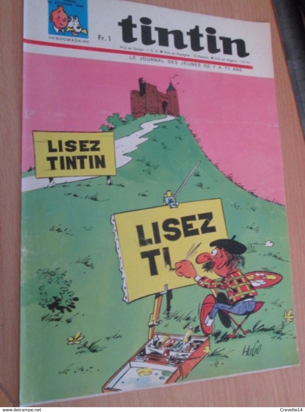 Page De Revue Des Années 60 : SUPERBE COUVERTURE DE LA REVUE  TINTIN : GAG PAS DROLE - Zig Et Puce