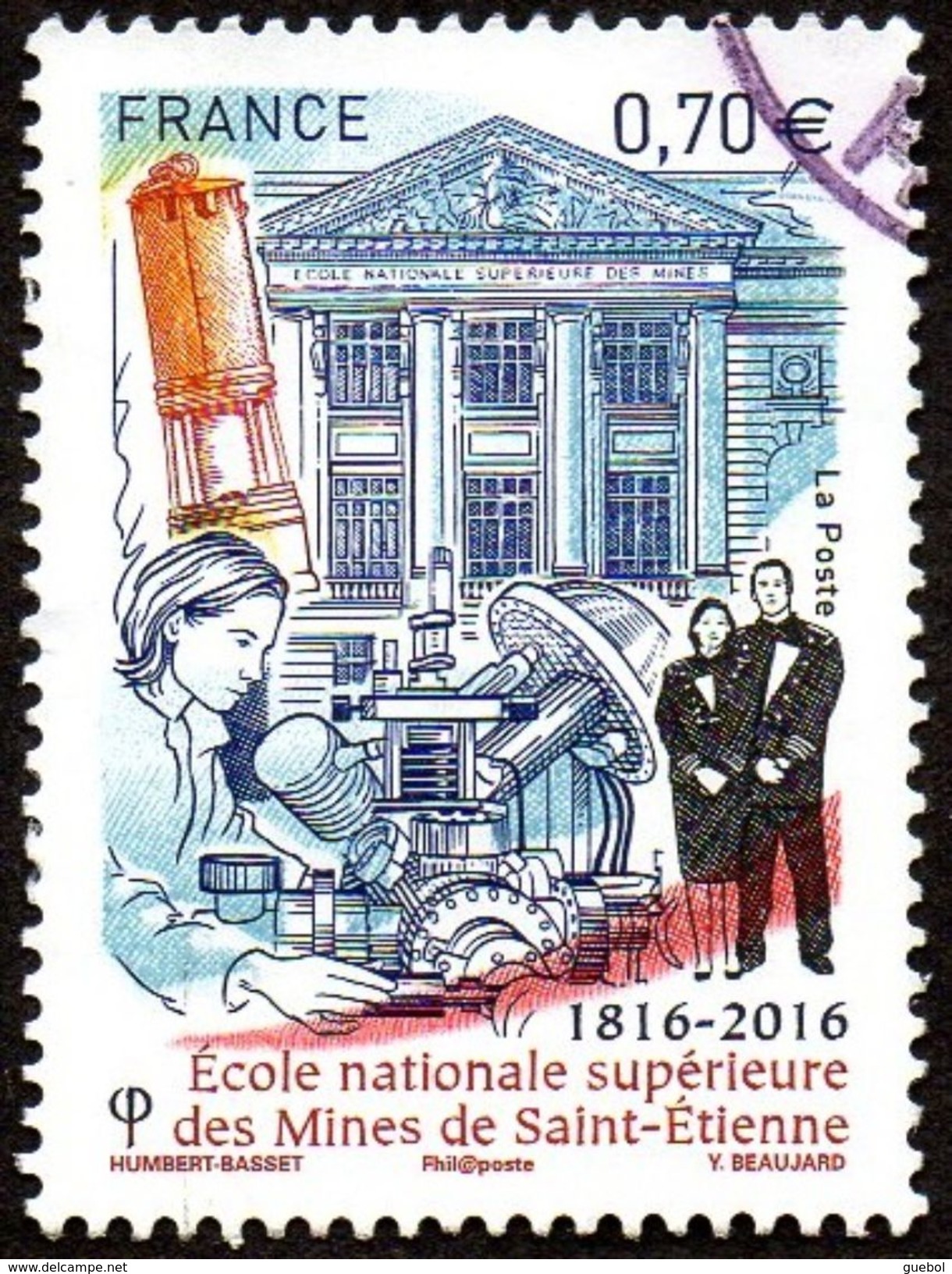 France Oblitération Cachet à Date N° 5066 - École Nationale Supérieure Des Mines De Saint-Étienne - Oblitérés