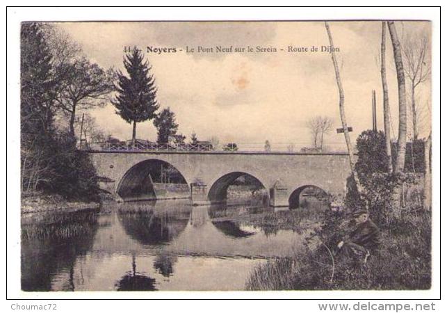 (89) 334, Noyers, Le Pont Neuf Sur Le Serein, Route De Dijon - Noyers Sur Serein
