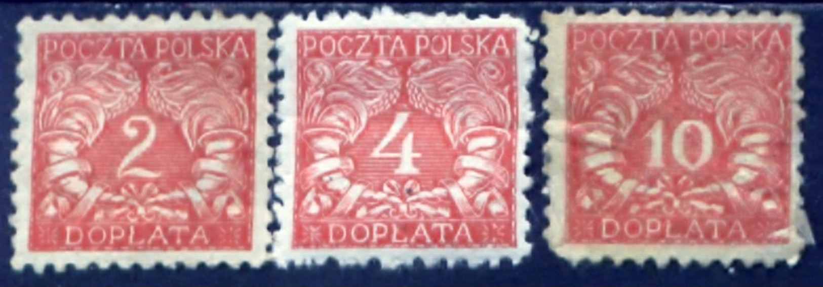 Polen 1919, Poland, Polska, Pologne, Port, Tax, Taxe, SG D128, D129, D131 - Strafport