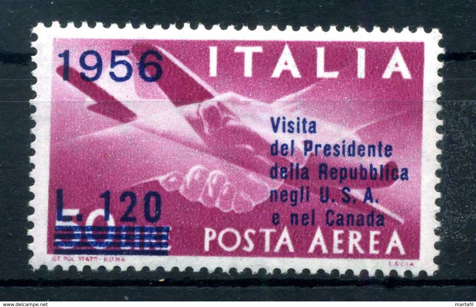 1956 Rep. It. PA SET MNH ** - Posta Aerea