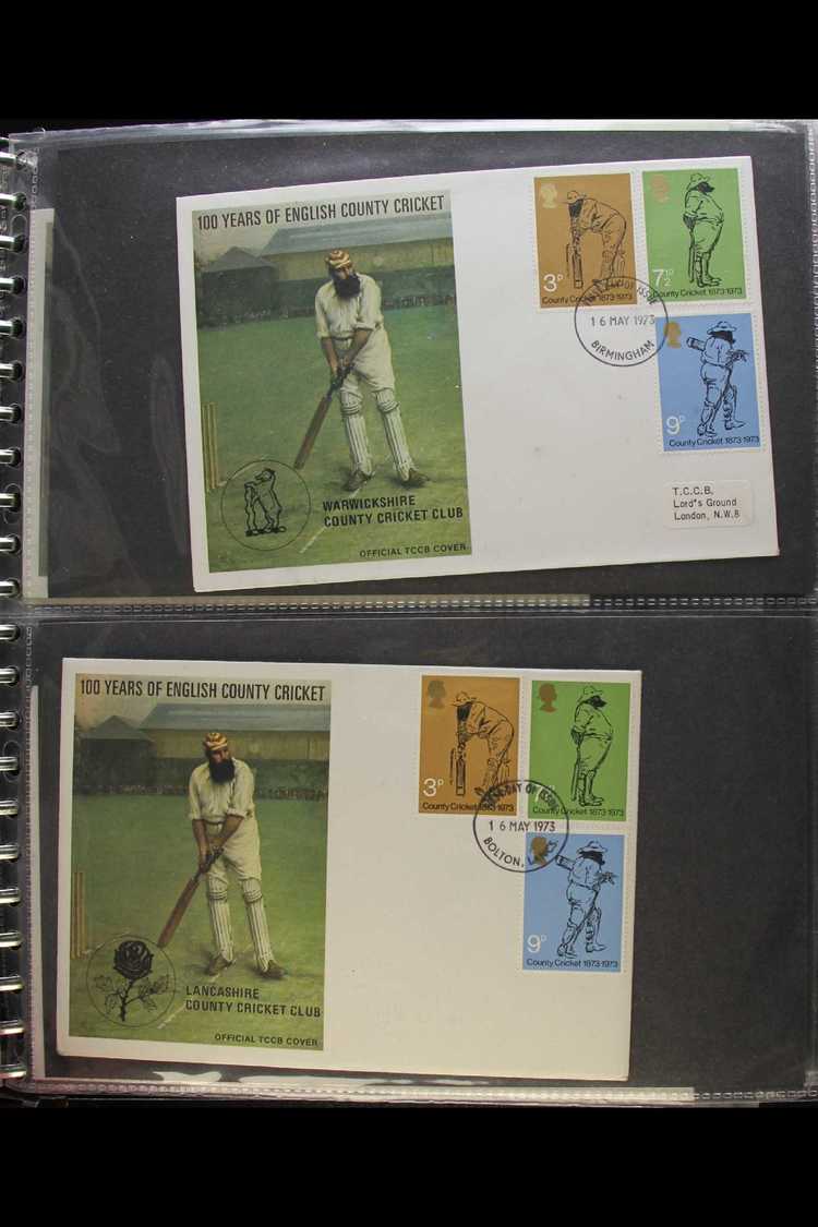 CRICKET 1968-79 COVERS COLLECTION Of Illustrated Special & First Day Covers Housed In Two Cover Albums, We See Covers Fr - Unclassified