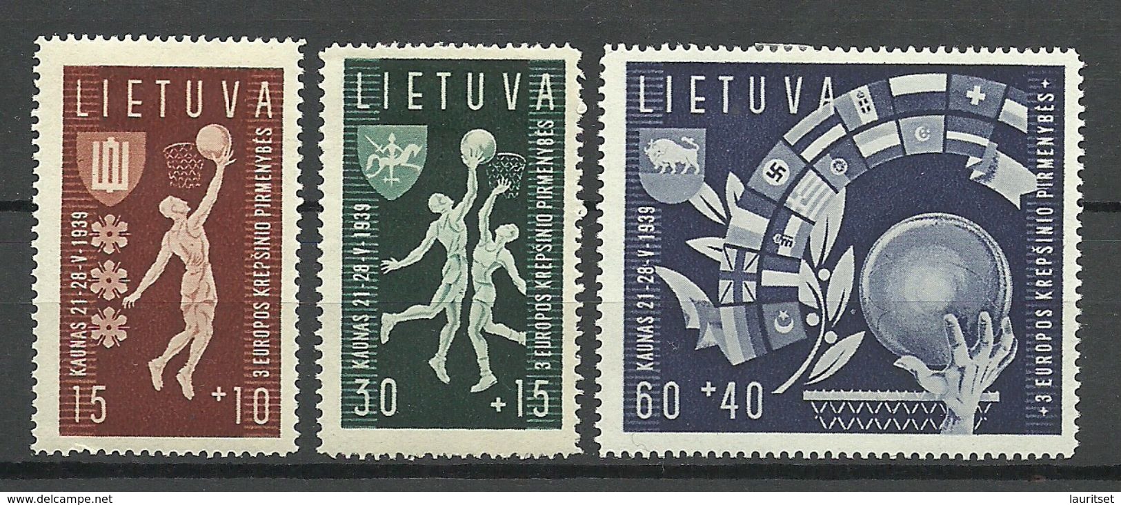 LITHUANIA Litauen 1939 Michel 429 - 431 * - Litauen