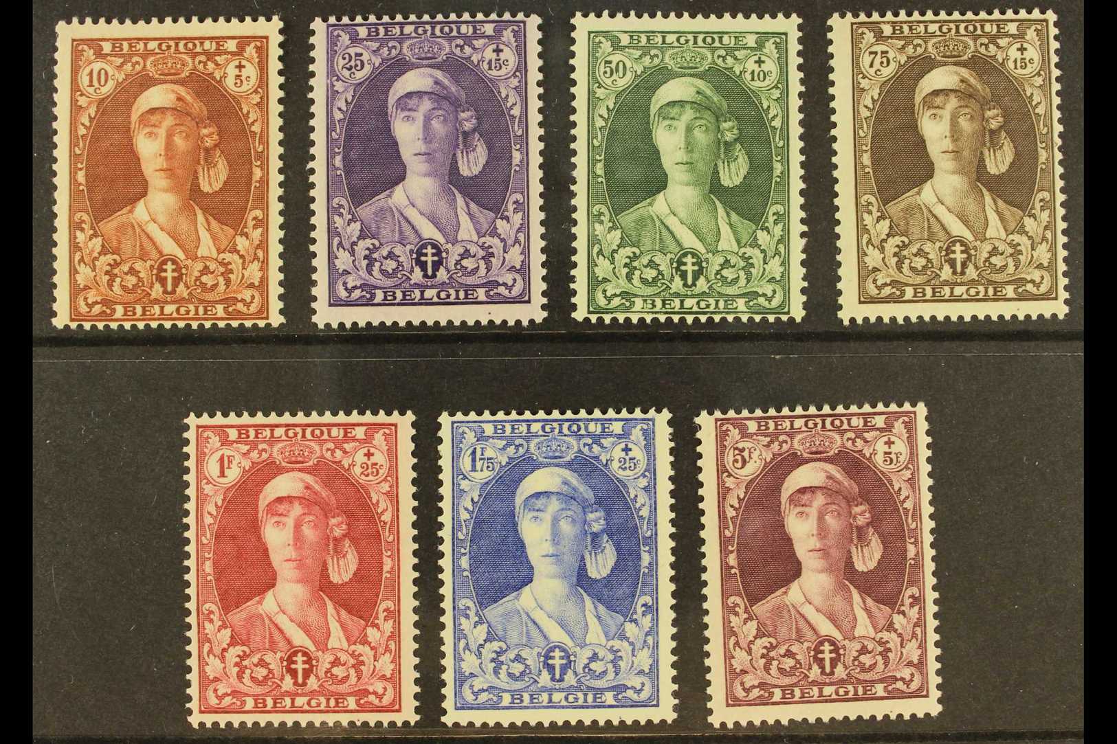 1931 Anti-tuberculosis Fund Complete Set (SG 593/99, COB 326/32, Michel 315/21), Never Hinged Mint, Fresh. (7 Stamps) Fo - Other & Unclassified