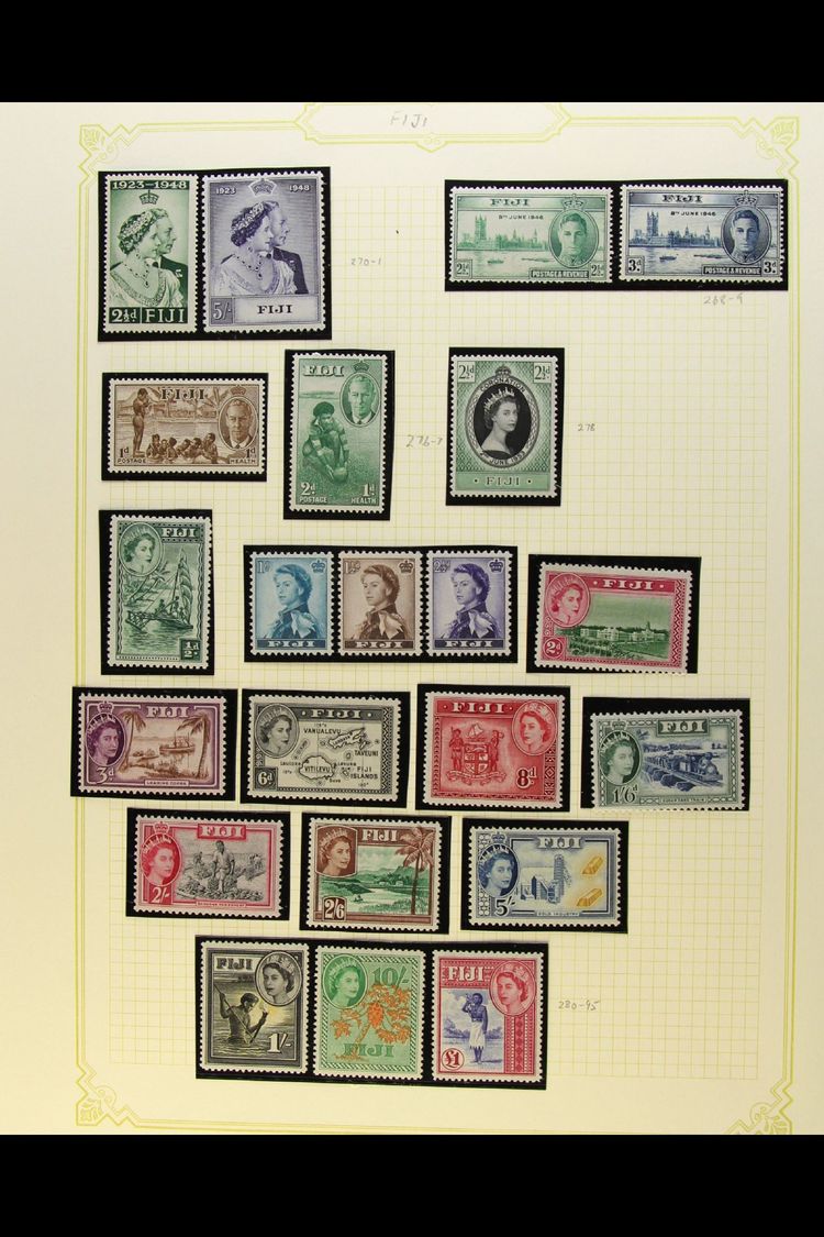 1935-83 FINE MINT COLLECTION An All Different Collection On Album Pages Which Includes 1935 Silver Jubilee Set, 1938-55  - Fidji (...-1970)