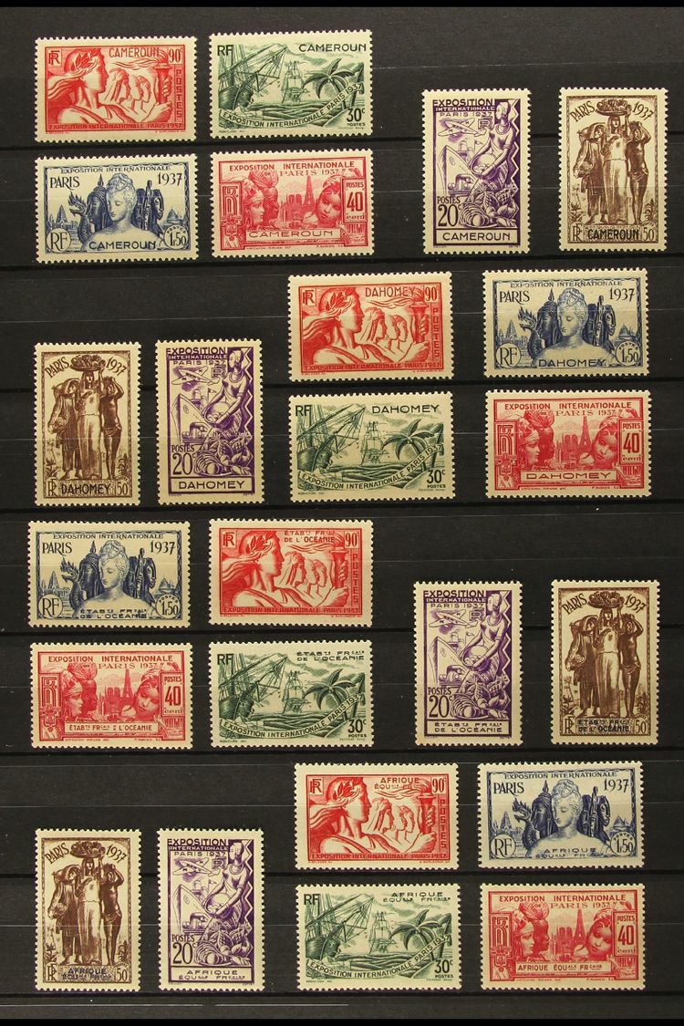 1937 PARIS EXPOSITION COLONIAL OMNIBUS Complete Fine Mint Set Of 126 Values & 24 Miniature Sheets. Lovely (126 Stamps &  - Other & Unclassified