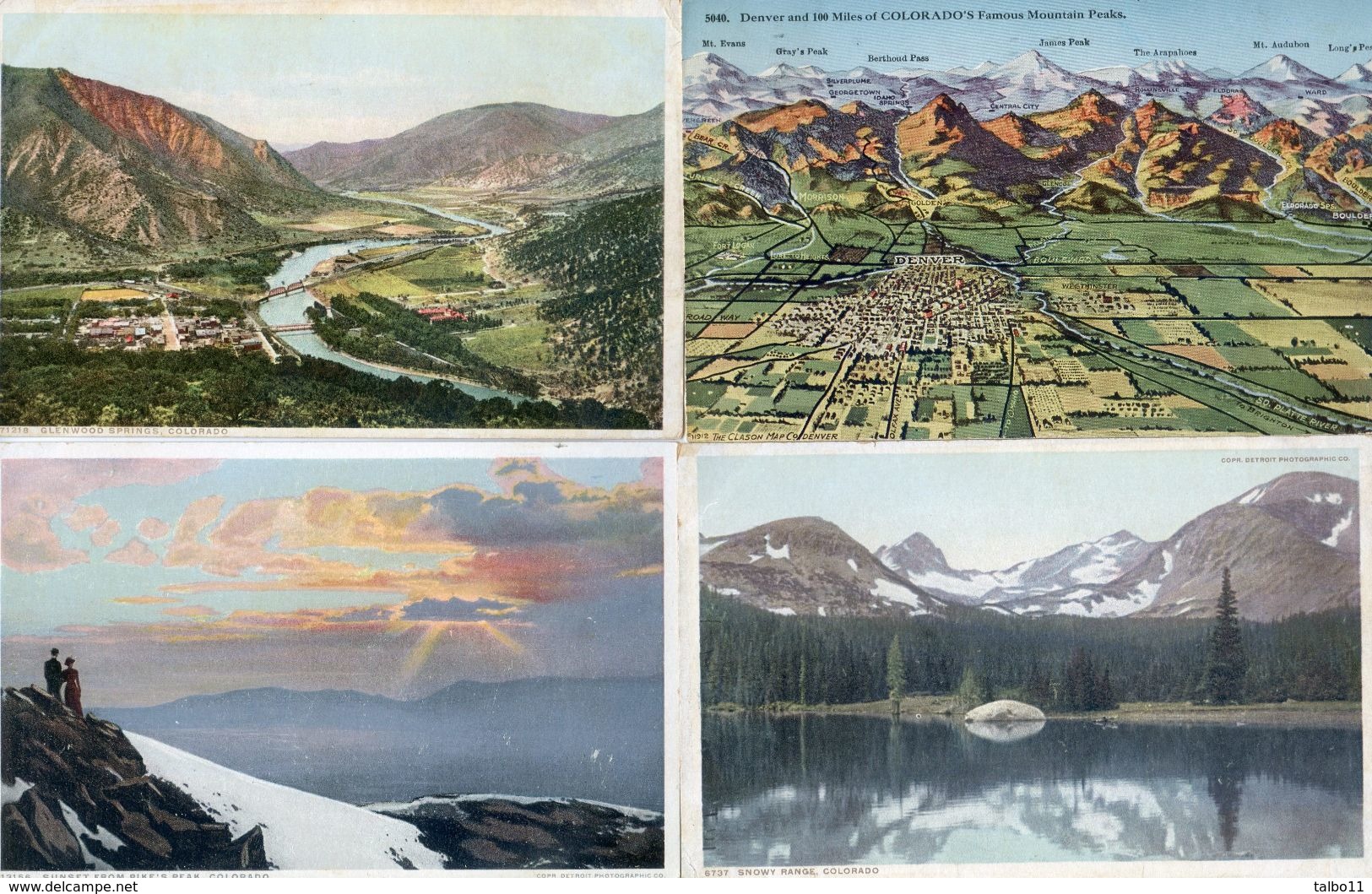 Colorado - Denvers - Mountain Peaks  Etc....- Lot De 10 Cartes - Denver