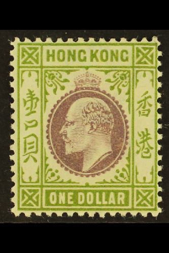 1903 $1 Purple And Sage Green, Ed VII, SG 72, Very Fine And Fresh Mint. For More Images, Please Visit Http://www.sandafa - Other & Unclassified