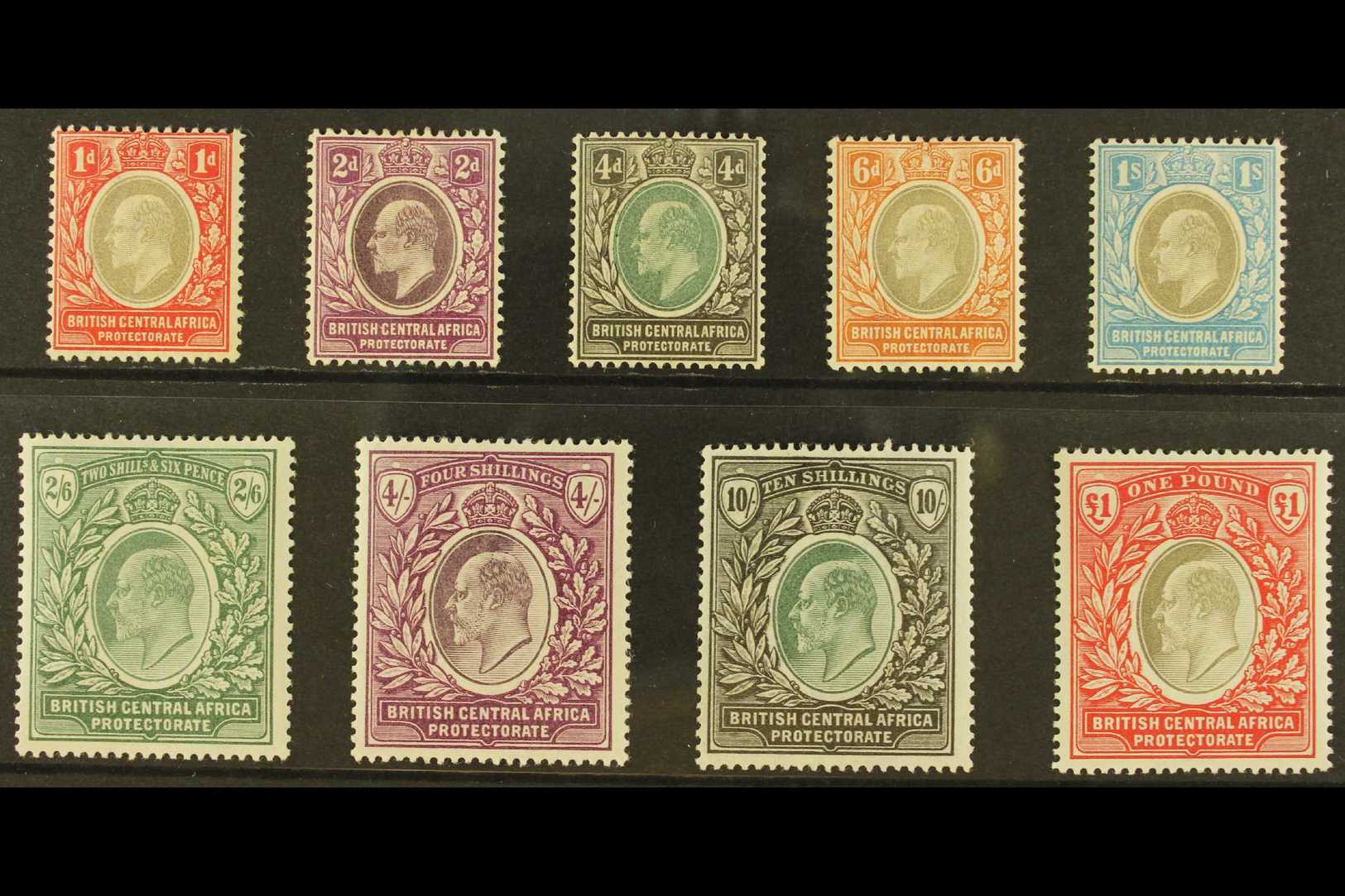 1903 Ed VII Set To £1 Complete, SG 59/66, Very Fine And Fresh Mint. Scarce Set. (9 Stamps) For More Images, Please Visit - Nyasaland (1907-1953)