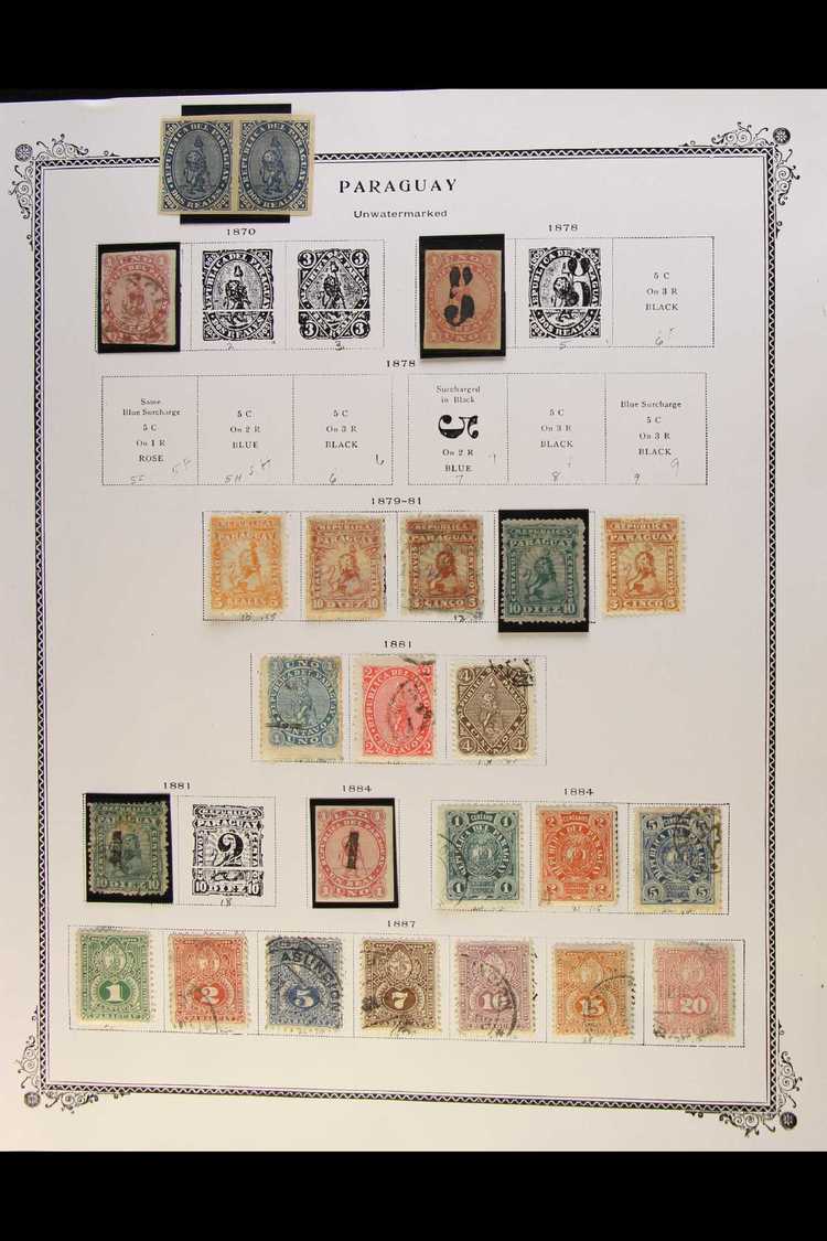 1870-1975 INTERESTING COLLECTION On Pages, Mint & Used ALL DIFFERENT Stamps, Inc 1878 "5" On 1r Mint, Various Surcharges - Paraguay