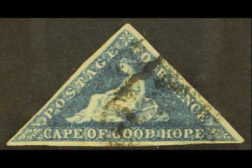 CAPE OF GOOD HOPE 1863-64 4d Deep Blue, SG 19, Used With 3 Margins.  For More Images, Please Visit Http://www.sandafayre - Non Classificati