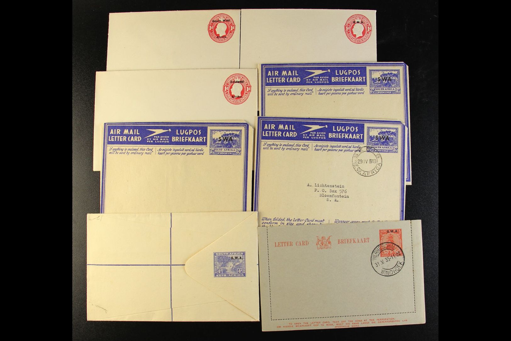 POSTAL STATIONERY 1920's To 1950's High Quality Mostly Unused Hoard. Note Overprinted South Africa KGV 1d Envelopes (3 D - South West Africa (1923-1990)