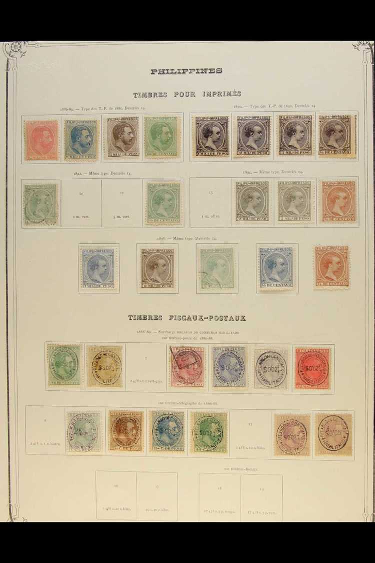 PHILIPPINES AND PORTO RICO 1874-1936 Mint And Used Collection On Album Pages, Includes Philippines (approx 175 Stamps) R - Other & Unclassified