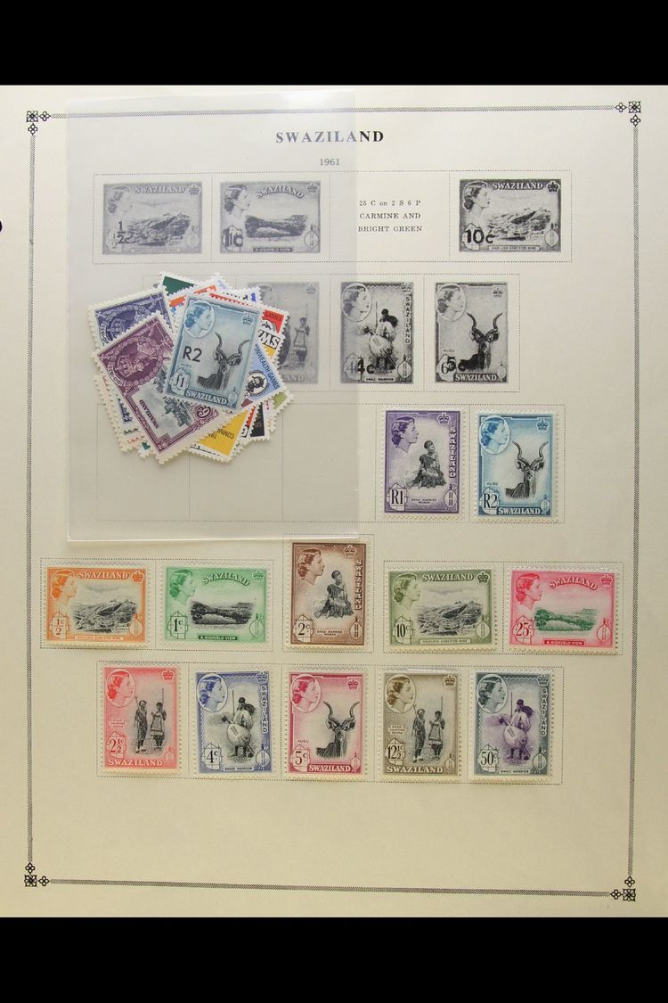 1889-1970 COLLECTION Mostly Mint, Including 1956 Definitives Complete Set And 1961 2R On £1. (approx 100 Stamps) For Mor - Swaziland (...-1967)