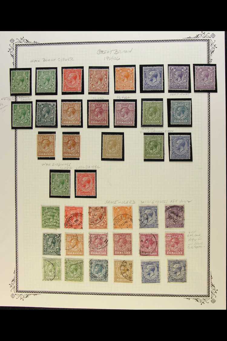 1924-26 BLOCK CYPHER DEFINITIVE COLLECTION. An Attractive Mint & Used Collection With Shades & Watermark Variants Presen - Non Classificati