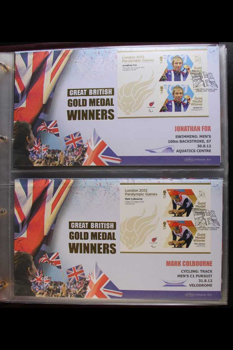 2012 PARALYMPIC GOLD MEDAL WINNER SET A Complete Collection Of 34 Covers Celebrating Each Gold Medal Winner & Their Resp - FDC