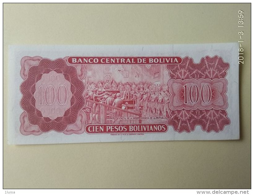 100 Bolivianos 1962 - Bolivia