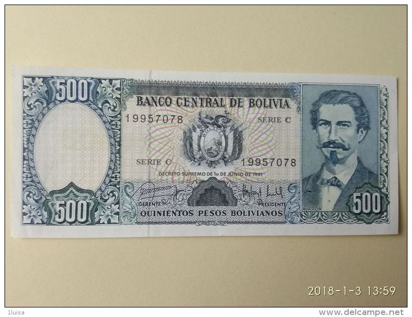 500 Bolivianos 1981 - Bolivia