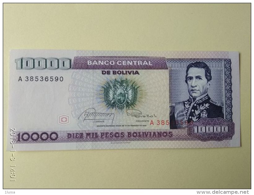 10000 Bolivianos 1984 - Bolivia