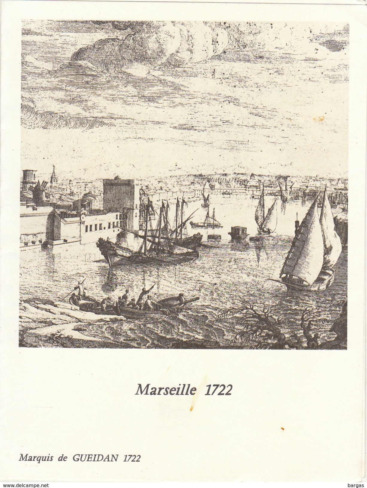 Menu Bateau Paquebot RENAISSANCE Illustration Marseille 1722 Marquis De Gueidan - Altri & Non Classificati