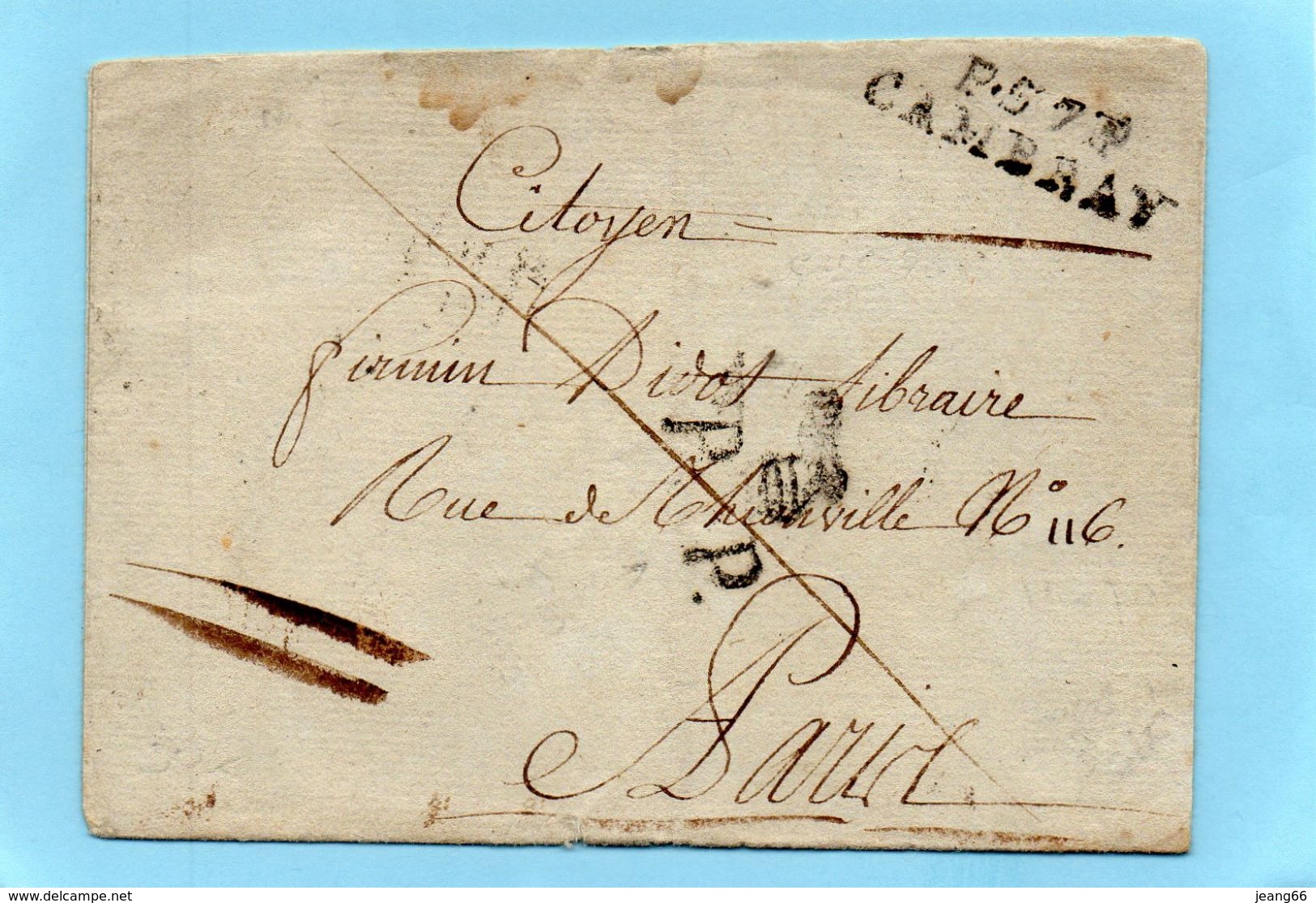 P.57 P. CAMBRAY,33X9mm + P.P.,variété 1793,L.S.C. - 1701-1800: Précurseurs XVIII