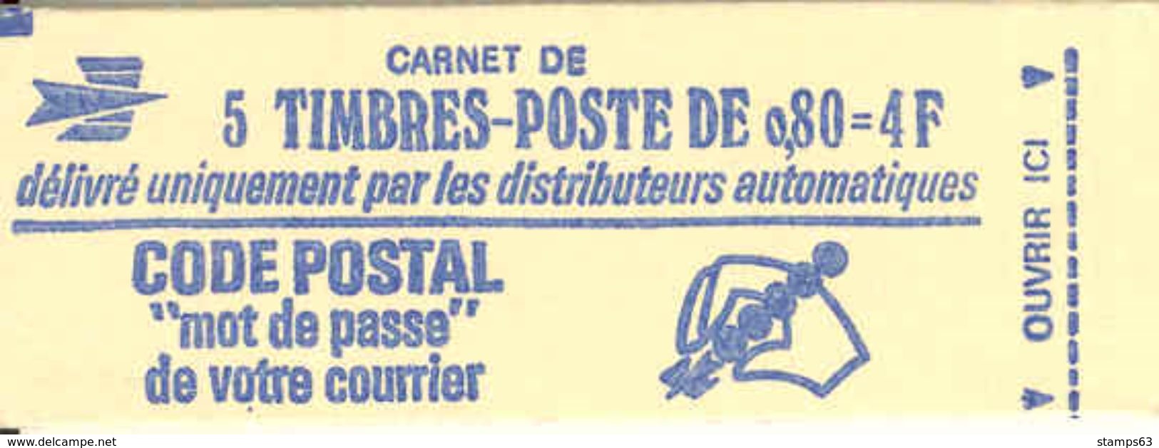FRANCE - BOOKLET / CARNET, Yvert 1816-c1, 1974, 10x0.60 Marianne De Béquet - Altri & Non Classificati