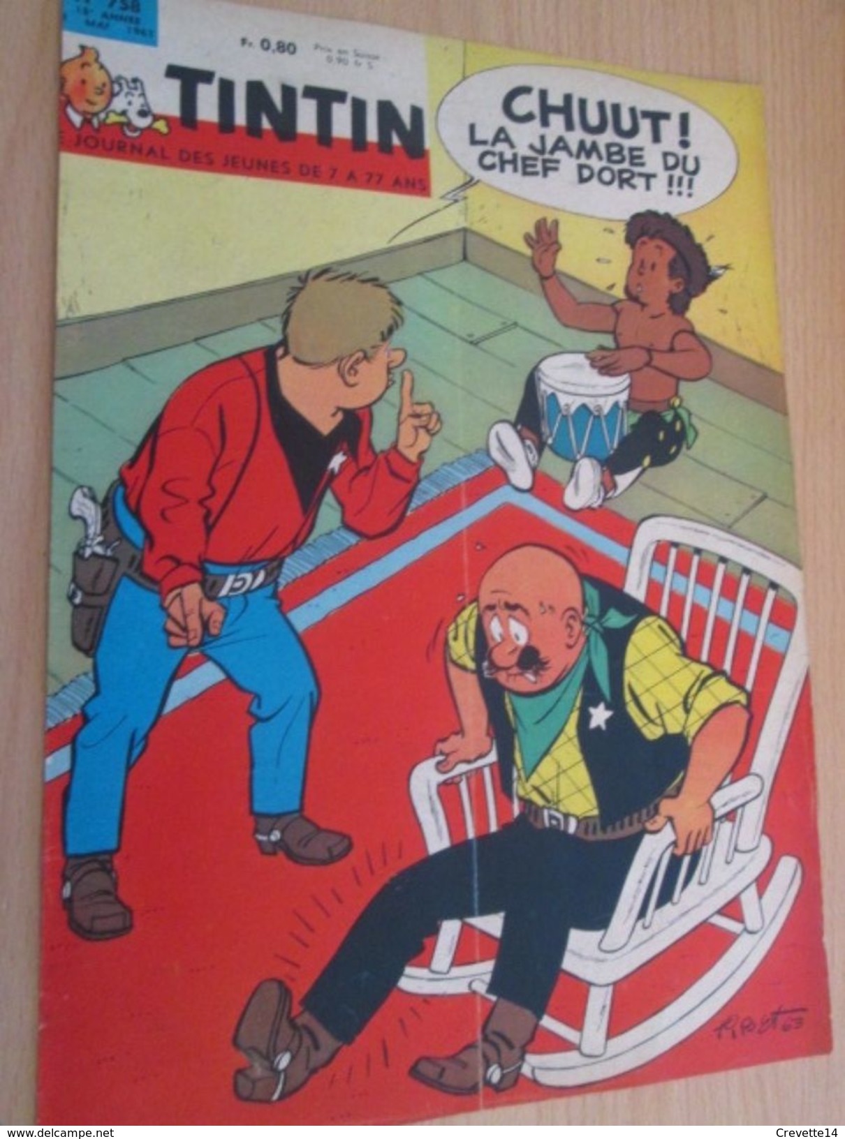 Page De Revue Des Années 60 : SUPERBE COUVERTURE DE LA REVUE  TINTIN : CHICK BILL - Chick Bill