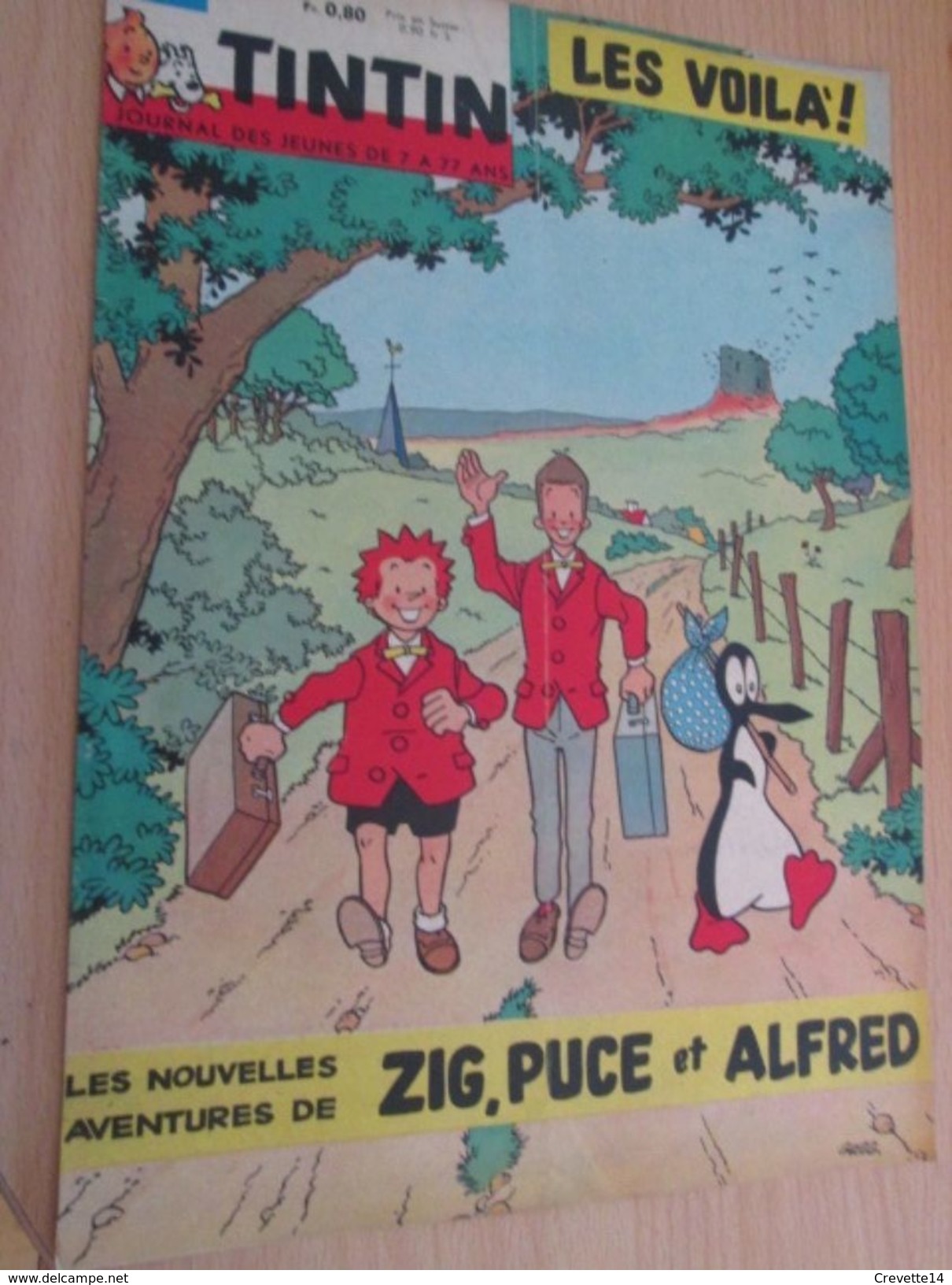 Page De Revue Des Années 60 : SUPERBE COUVERTURE DE LA REVUE  TINTIN : ZIG ET PUCE - Zig Et Puce