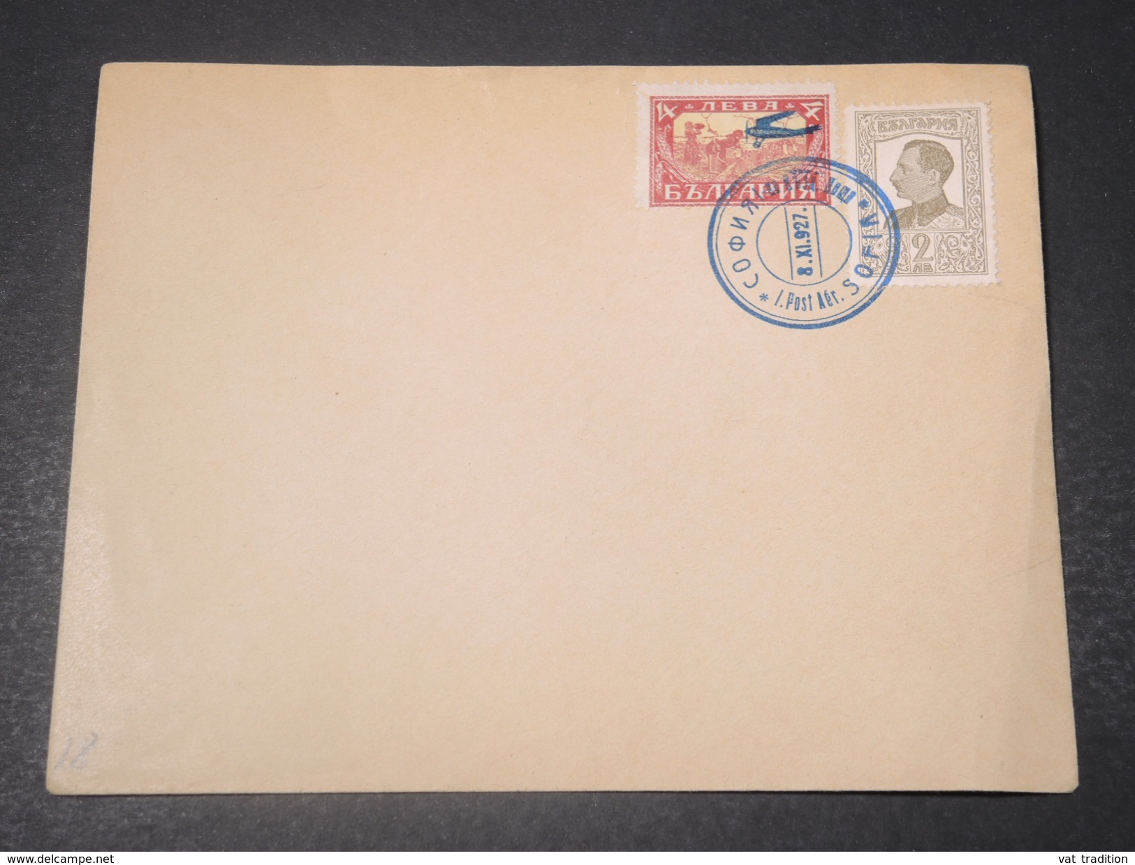 BULGARIE - Enveloppe Avec Cachet De Sofia Poste Aérienne En 1927 , PA Surchargé - L 11128 - Corréo Aéreo