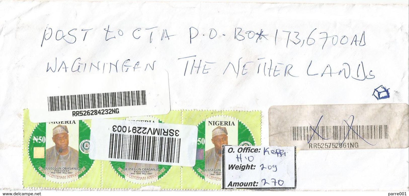 Nigeria 2017 Keffi President Olusegun Obasanjo Barcoded Registered Hologram Cover - Nigeria (1961-...)