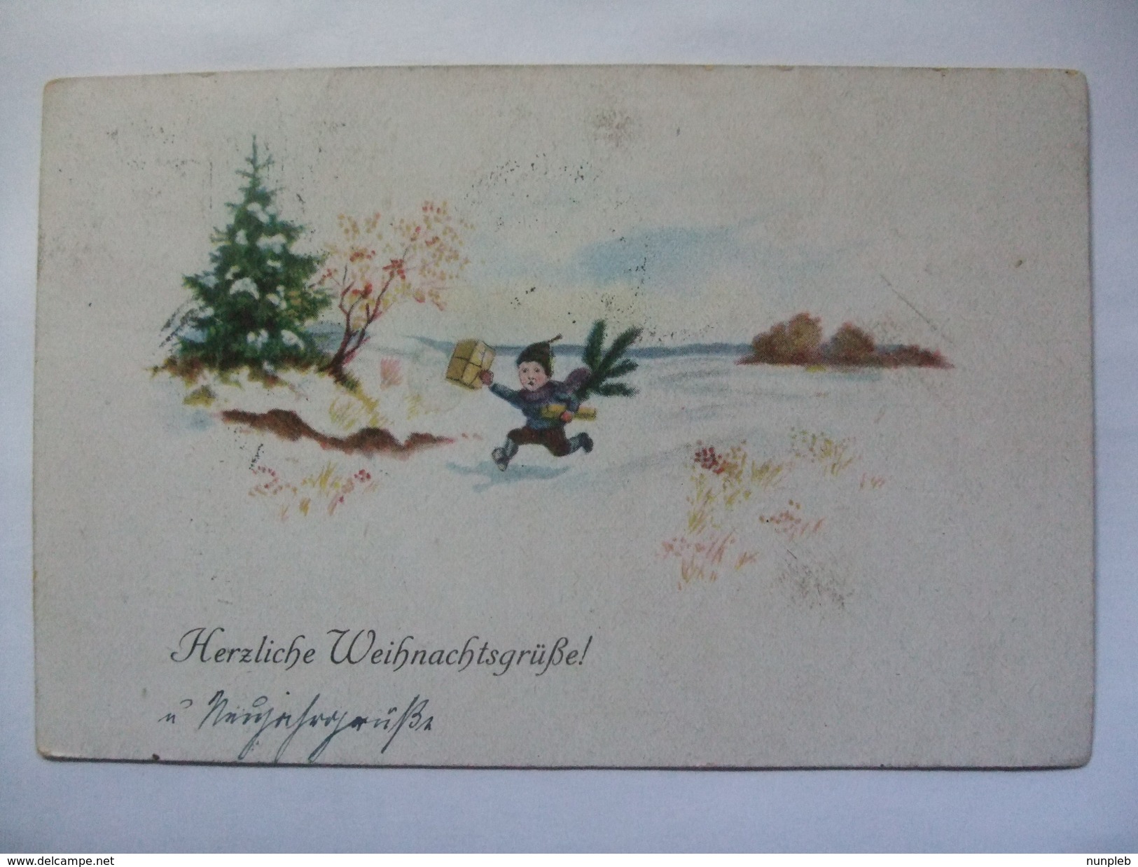 GERMANY - Inflation Period Christmas Postcard - 1920 Hamburg To Stralsund - 30pf - Briefe U. Dokumente