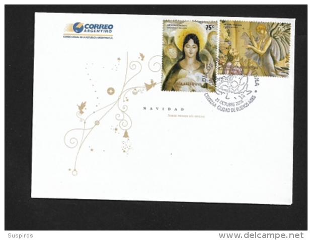 ARGENTINA 2006 Christmas  FDC MADONNA &amp; PIGEON -ANNOUNCEMENT OF THE VIRGIN - Nuovi