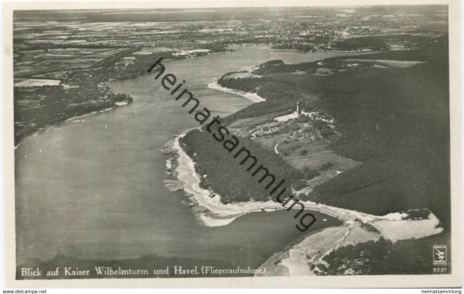 Berlin  - Blick Auf Kaiser Wilhelmturm Und Havel - Fliegeraufnahme - Foto-AK 30er Jahre - Verlag Klinke & Co. Berlin - Grunewald