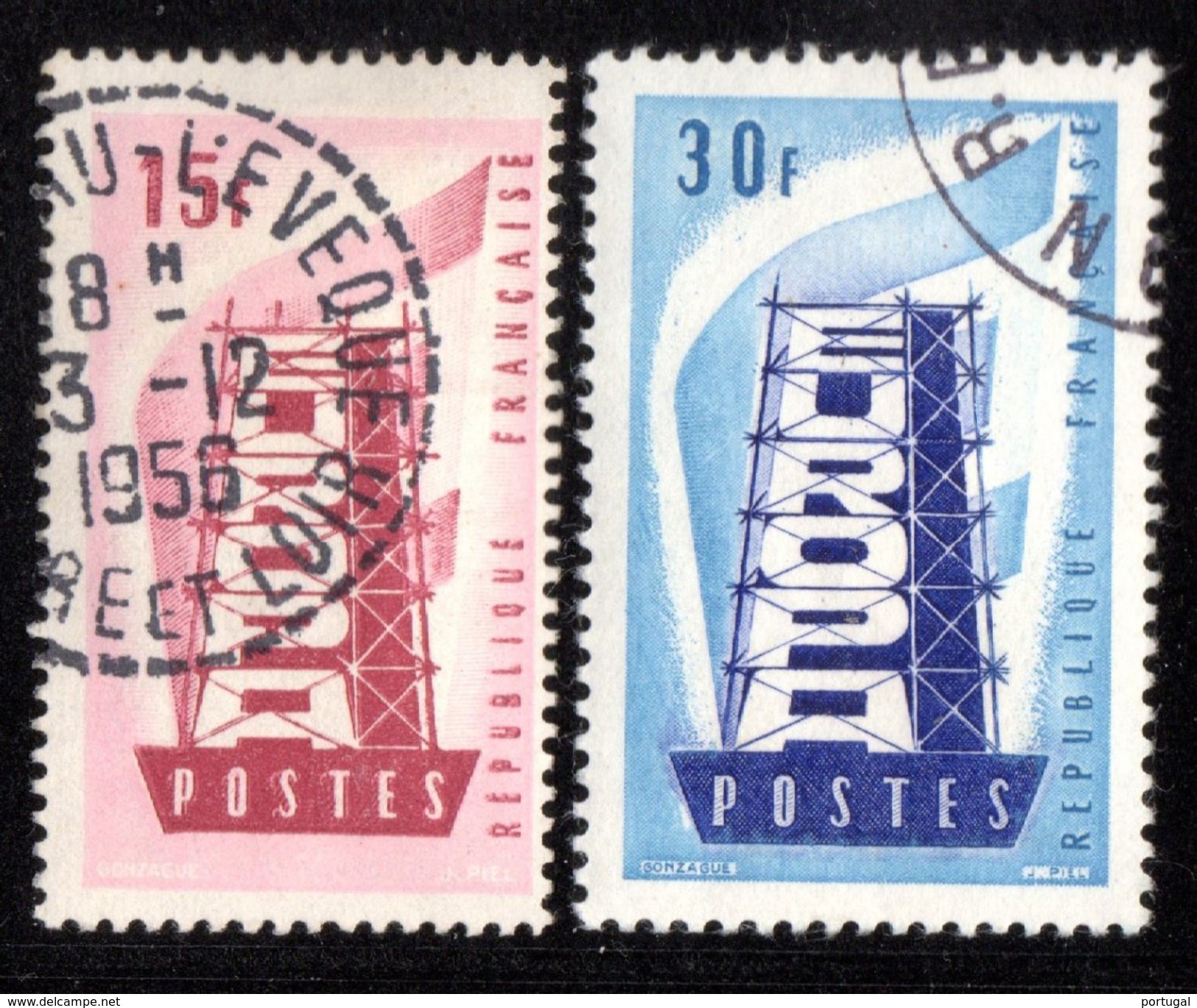N° 1076 / 1077 - 1956 - Gebraucht