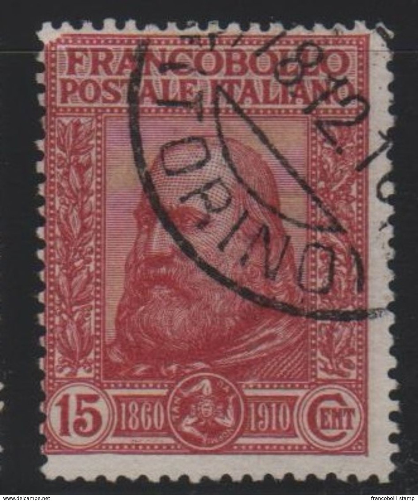 1910 Garibaldi 15 C. Rosso US - Usati