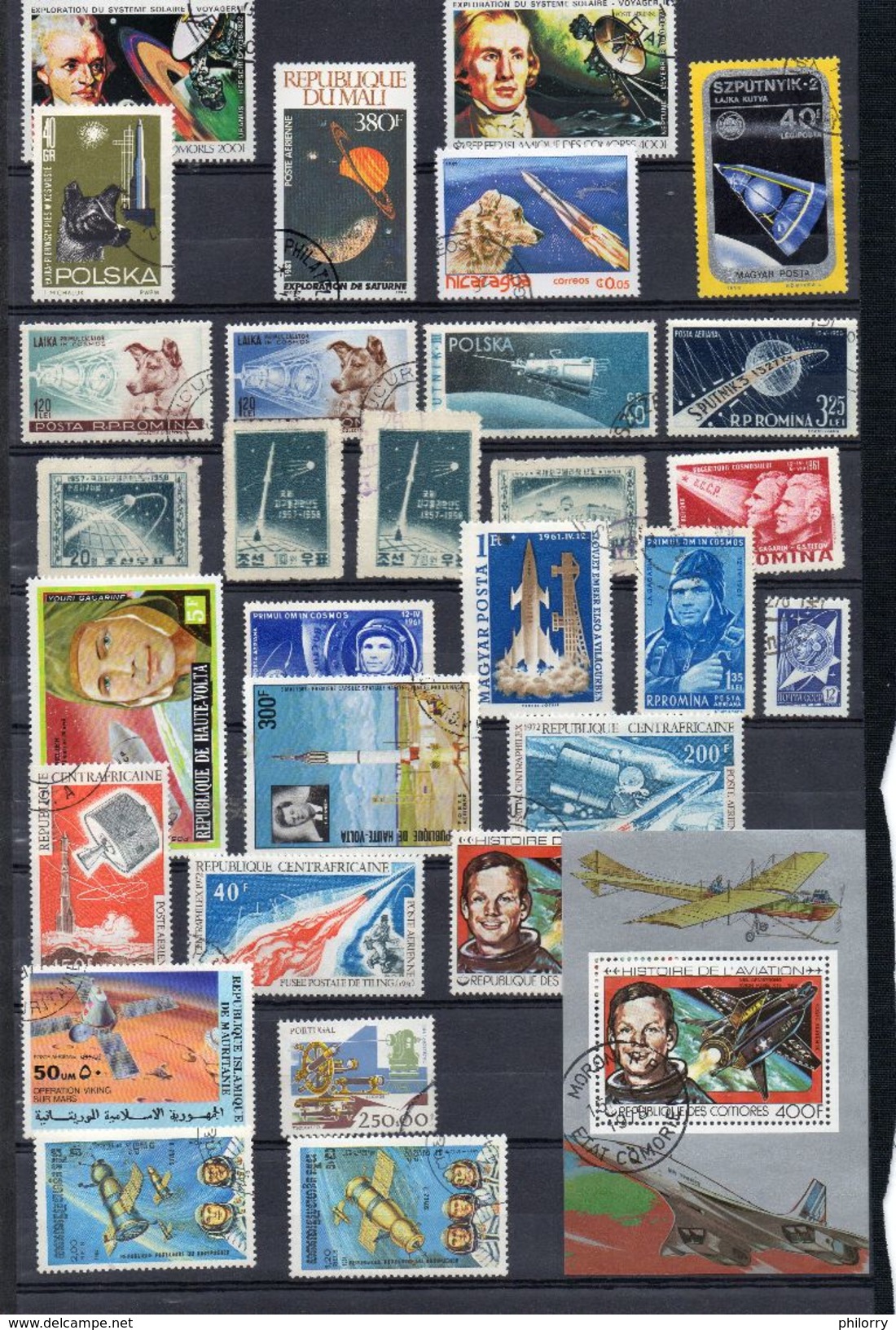 Collection Espace : 216 timbres et feuillets