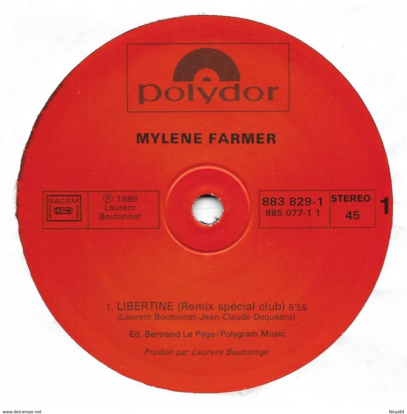 MAXI 45 RPM (12")  Mylène Farmer  "  Libertine  " - 45 Rpm - Maxi-Single