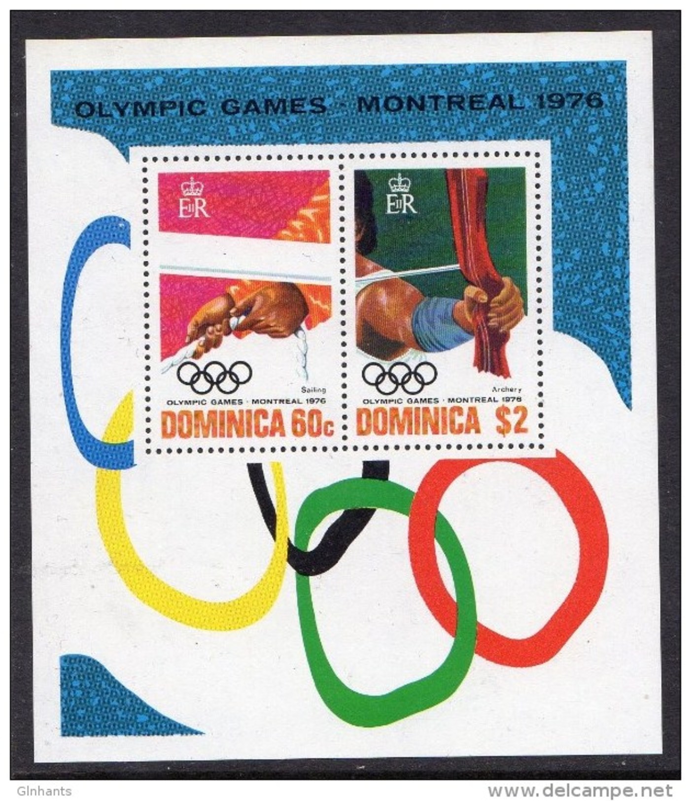 DOMINICA - 1976 MONTREAL OLYMPIC GAMES MS SG MS522 FINE MNH ** - Dominica (...-1978)