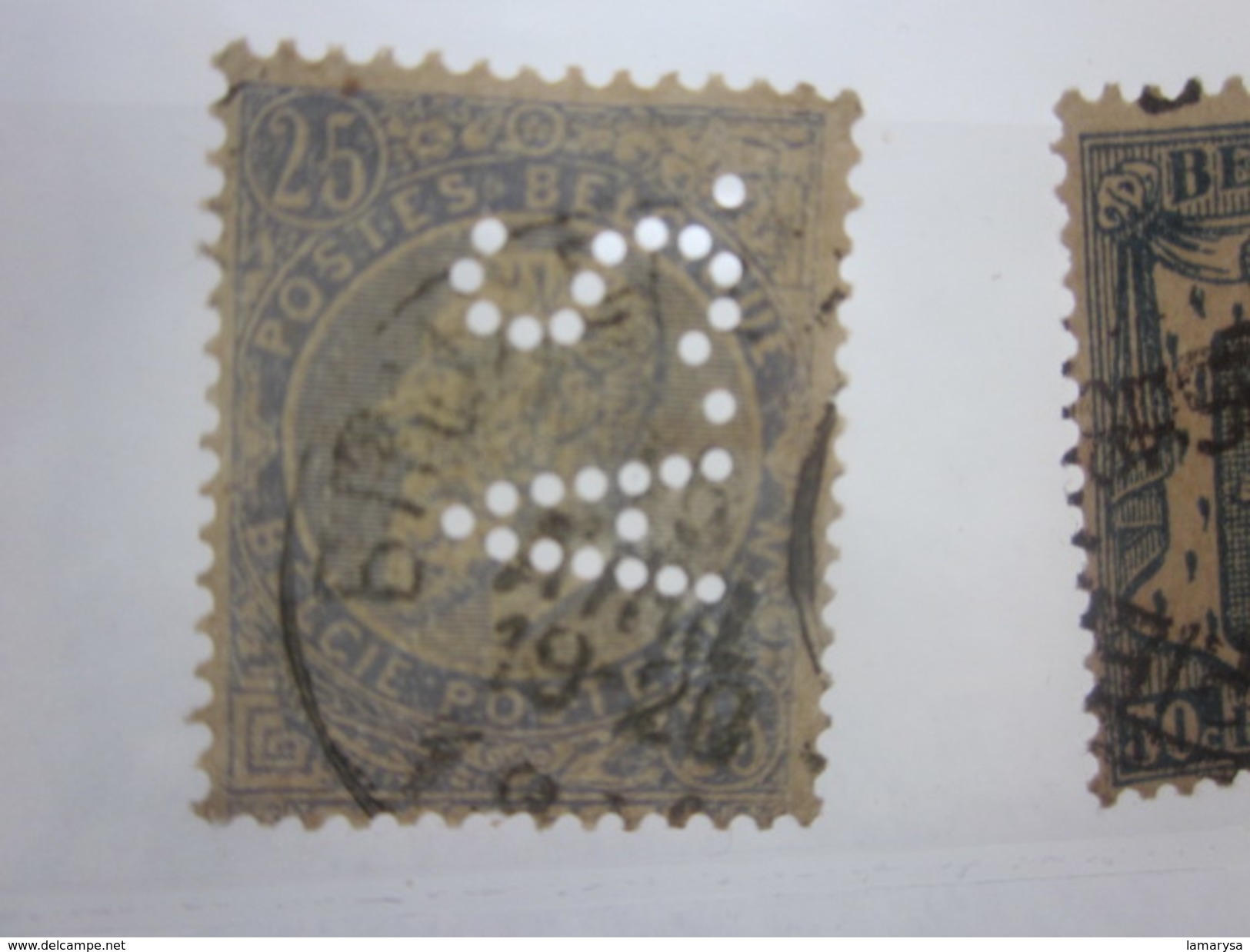 12 Timbres Belgique Belgie Perforés Perforé Perforés Perfin Perfins Stamp Perforated Perforations Diverses Voir Scanns - Ohne Zuordnung