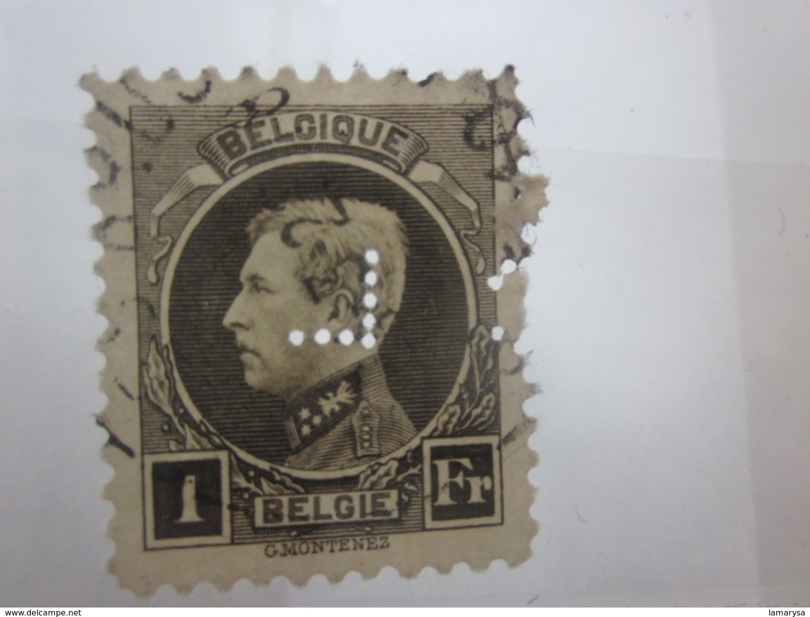 12 Timbres Belgique Belgie Perforés perforé perforés perfin perfins Stamp Perforated Perforations diverses voir scanns