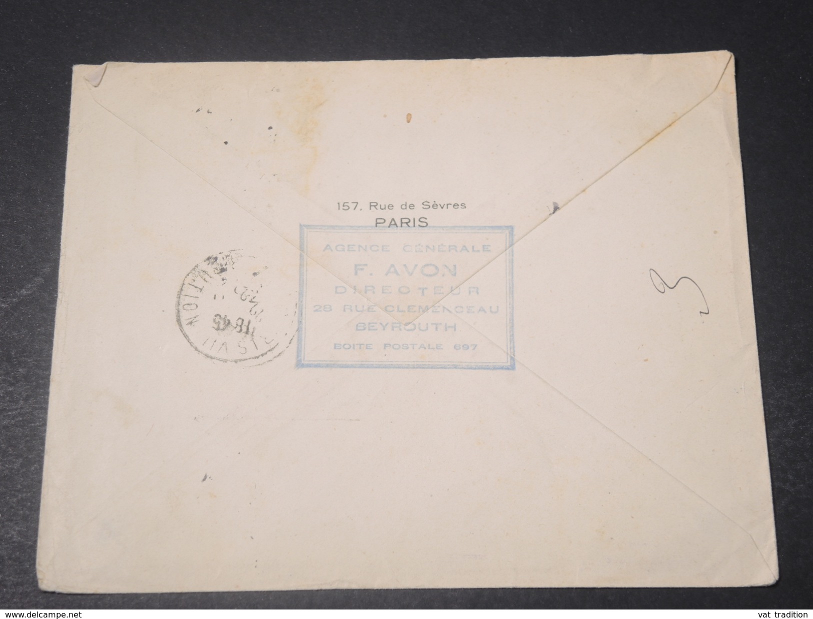 GRAND LIBAN - Enveloppe En Recommandé De Beyrouth En 1932 Pour Paris, Affranchissement Plaisant - L 11175 - Storia Postale