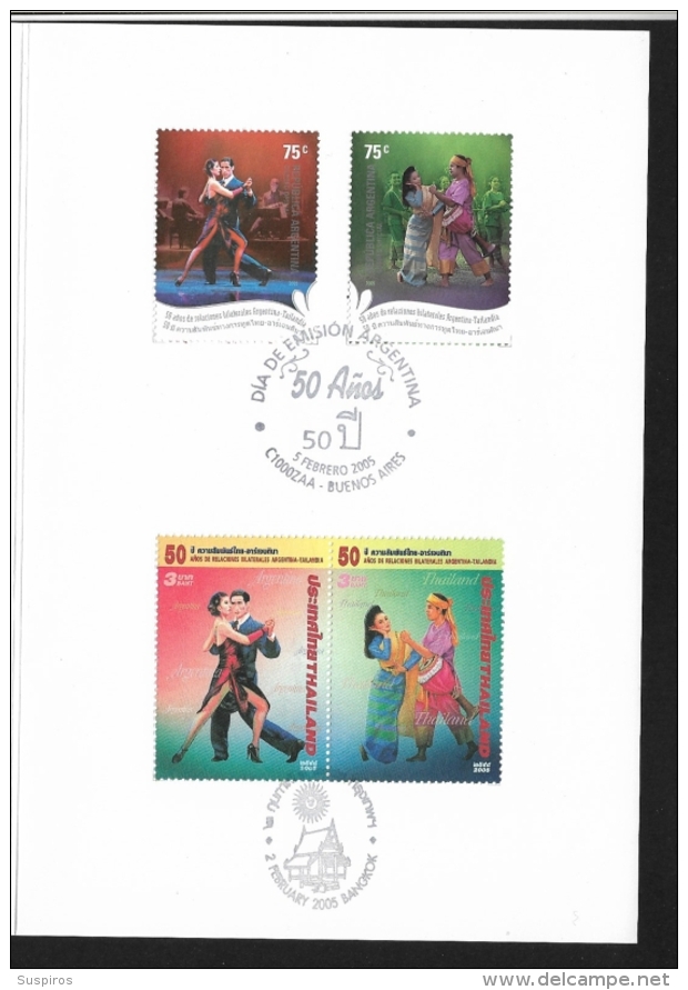 ARGENTINA 2005 The 50th Anniversary Of Argentina-Thailand Bi-lateral Relations Booklet - Unused Stamps