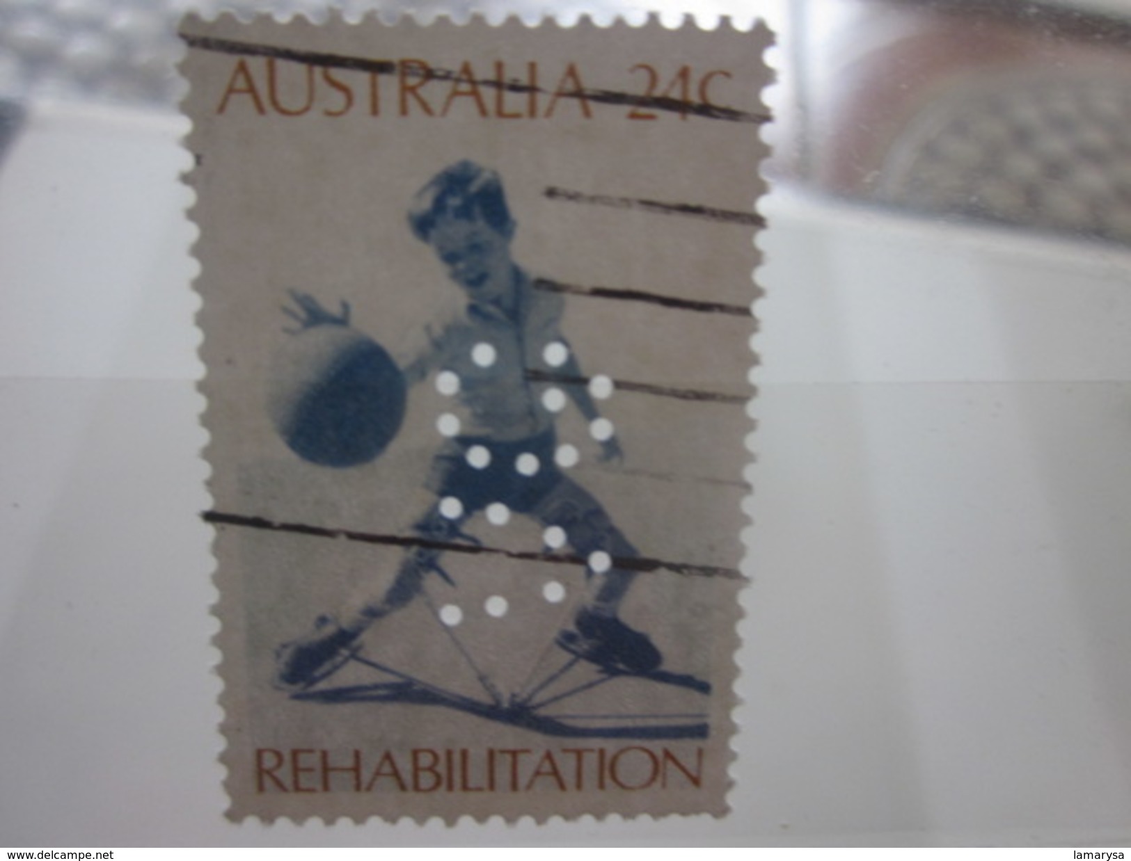 Timbre De Australie Australia   Perforés Perforé Perforés Perfin Perfins Stamp Perforated Perforation VG - Perfins