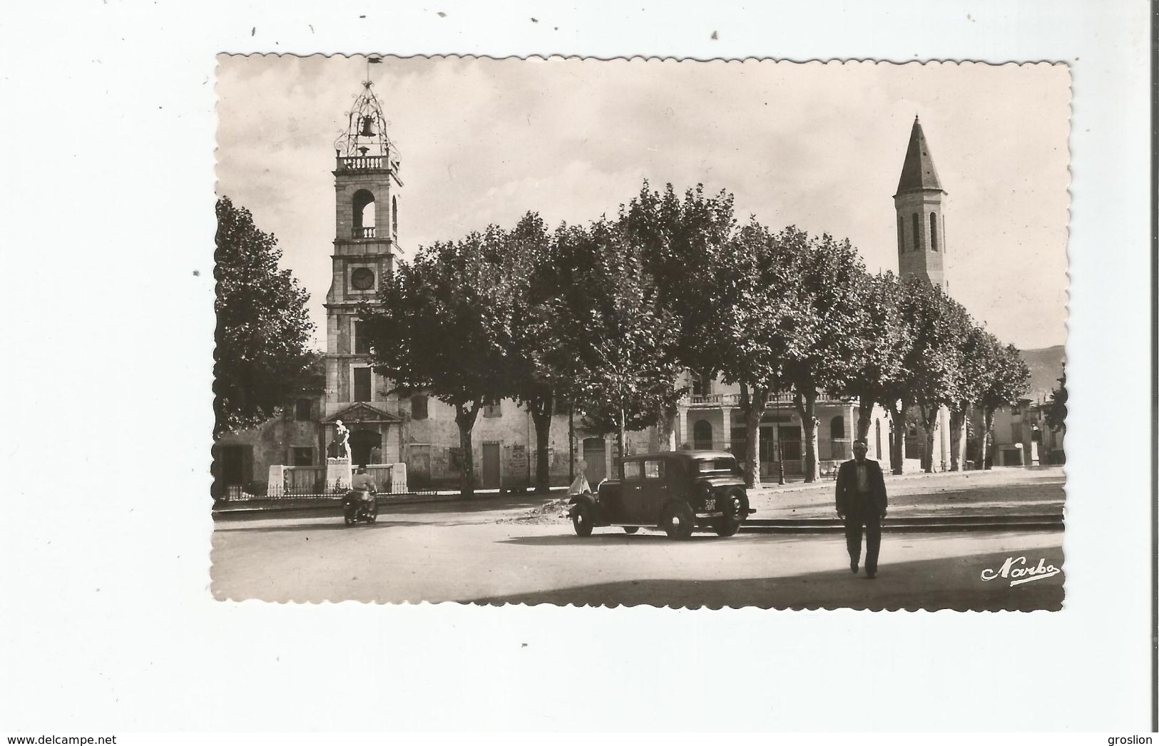 GANGES (HERAULT) LE PLAN DE L'ORMEAU (EGLISE MONUMENT AUX MORTS ET AUTO) - Ganges