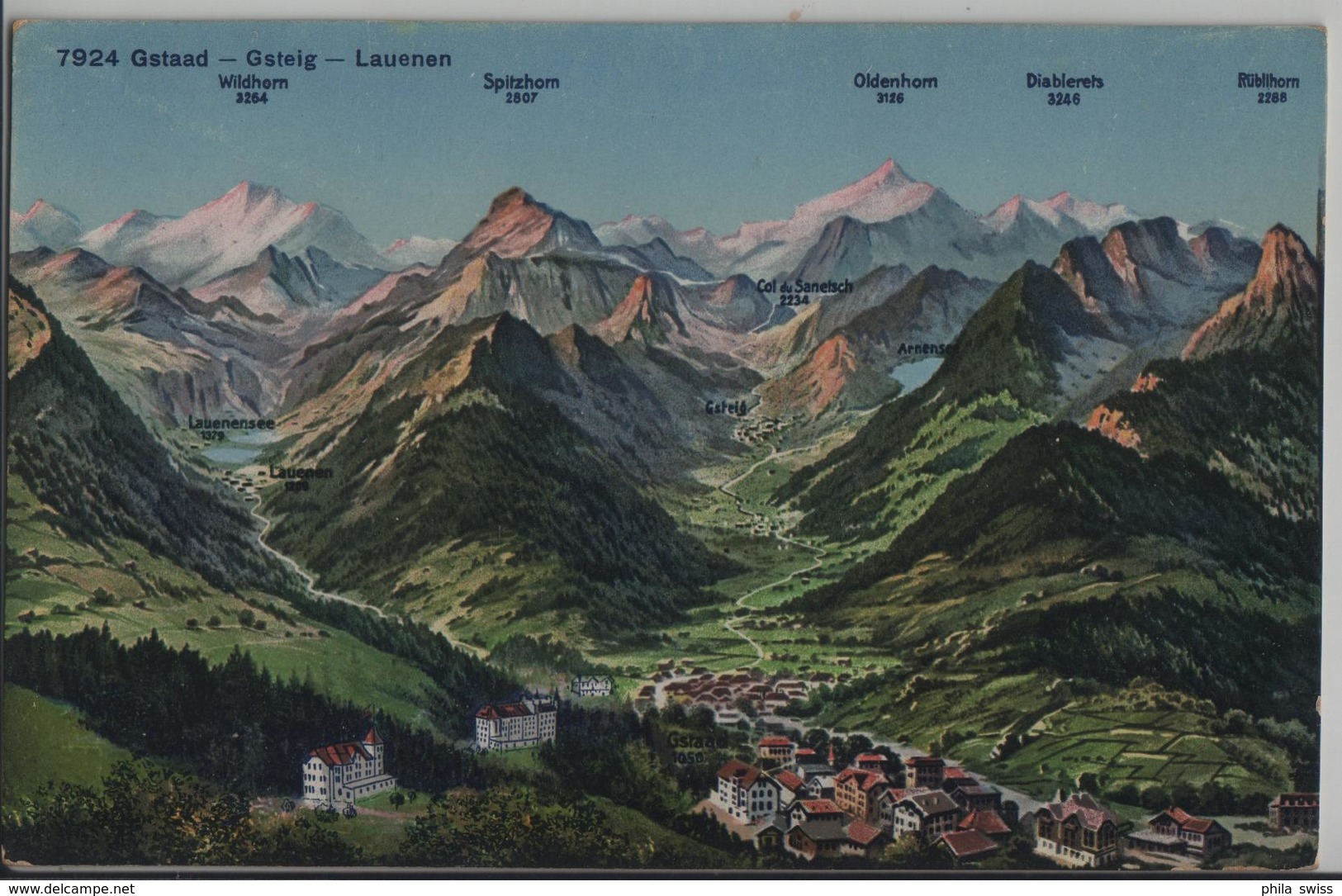 Gstaad-Lauenen - Panorama - Phototypie - Gstaad