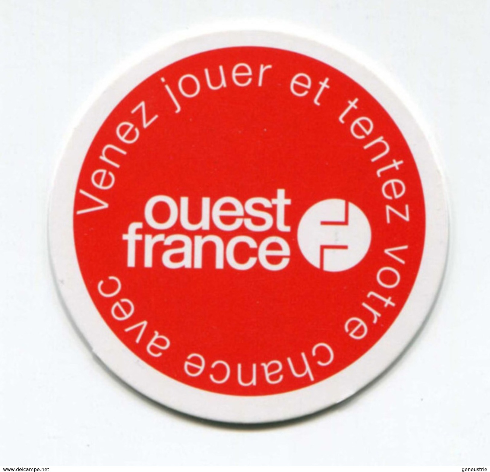 Jeton De Jeu "Journal Ouest-France" Rennes - Bretagne - Game Token - Casino