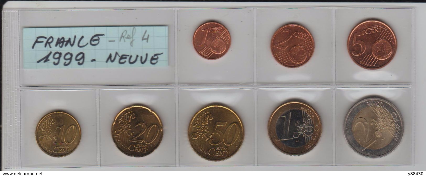 1999  - FRANCE - Série Des 8 Pièces Euro. - Provenance De Rouleaux -  Voir Les 2 Scannes. - Francia